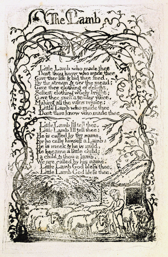 William Blake's illustration of his poem 